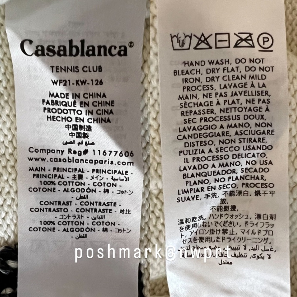 CASABLANCA 🐰 Casa Racing Knit Sweater Cardigan Off White Green Orange Rabbit XS - Picture 11 of 16